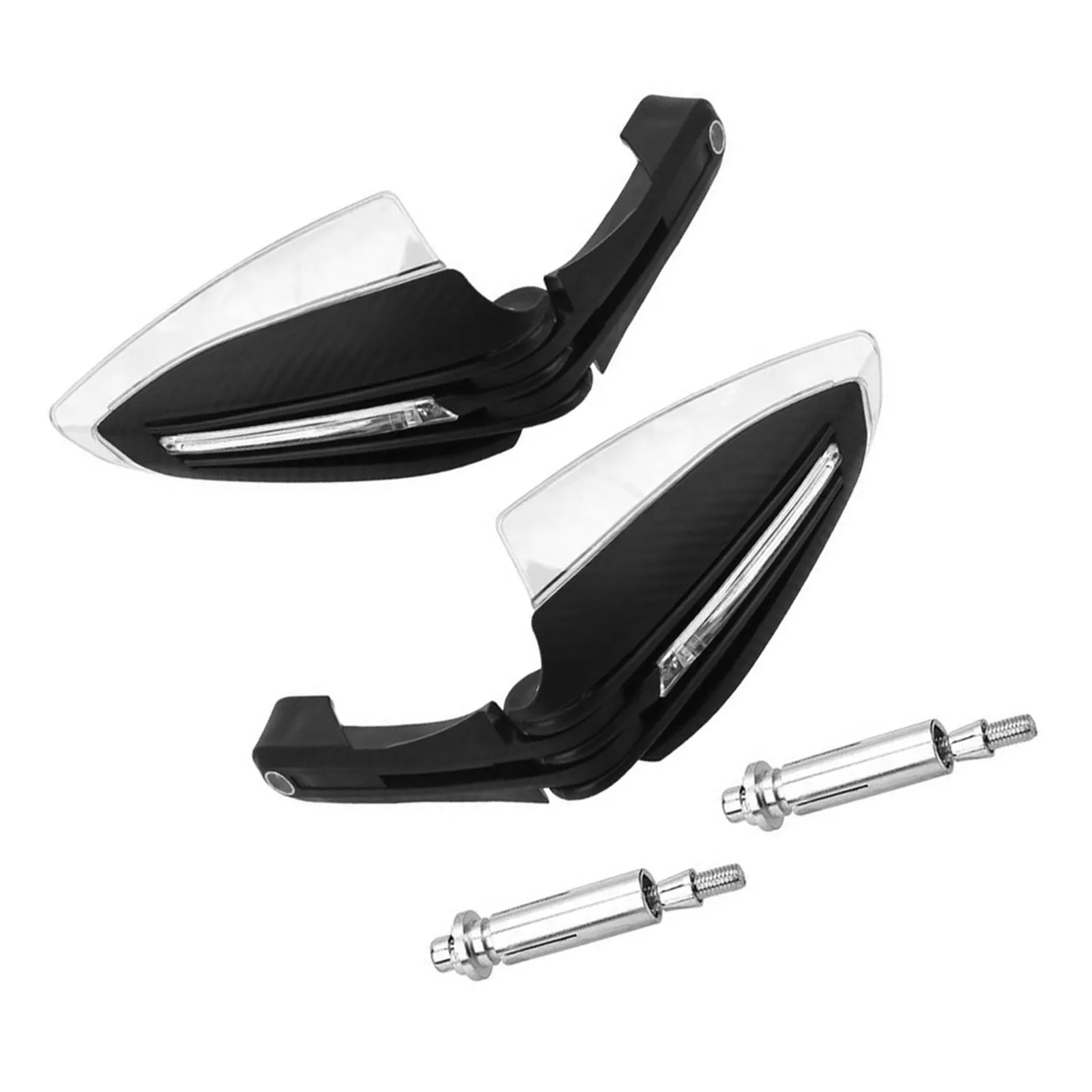 1Set LED Handguard Motorcycle Handlebar Protector Windshield Cover Windproof Guard Vibration Balance Windproof Handlebar Guard