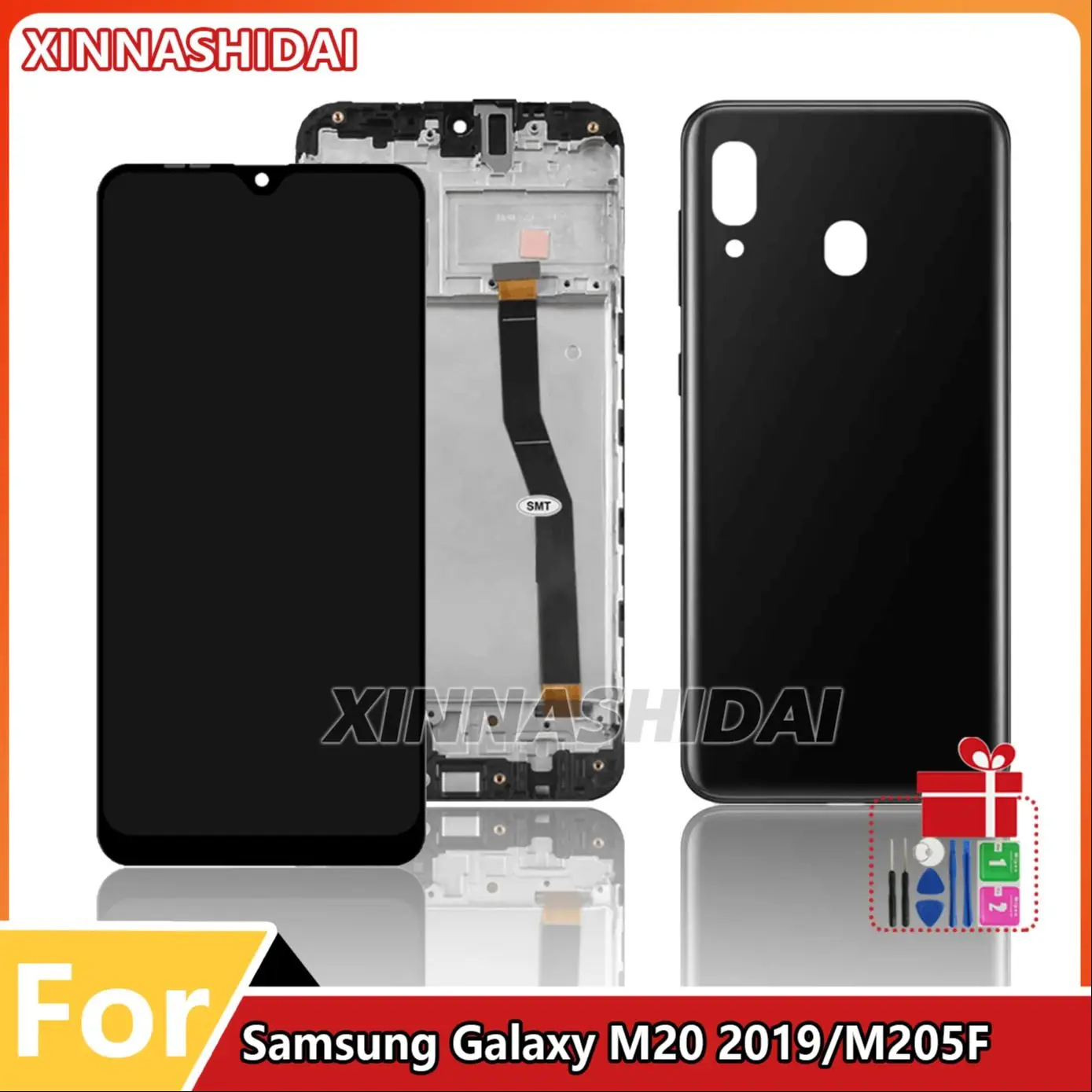 AMOLED For SAMSUNG Galaxy M20 LCD Display M205 With Frame SM-M205F/DS M205G M205FN Screen Touch Sensor Digitizer Assembly