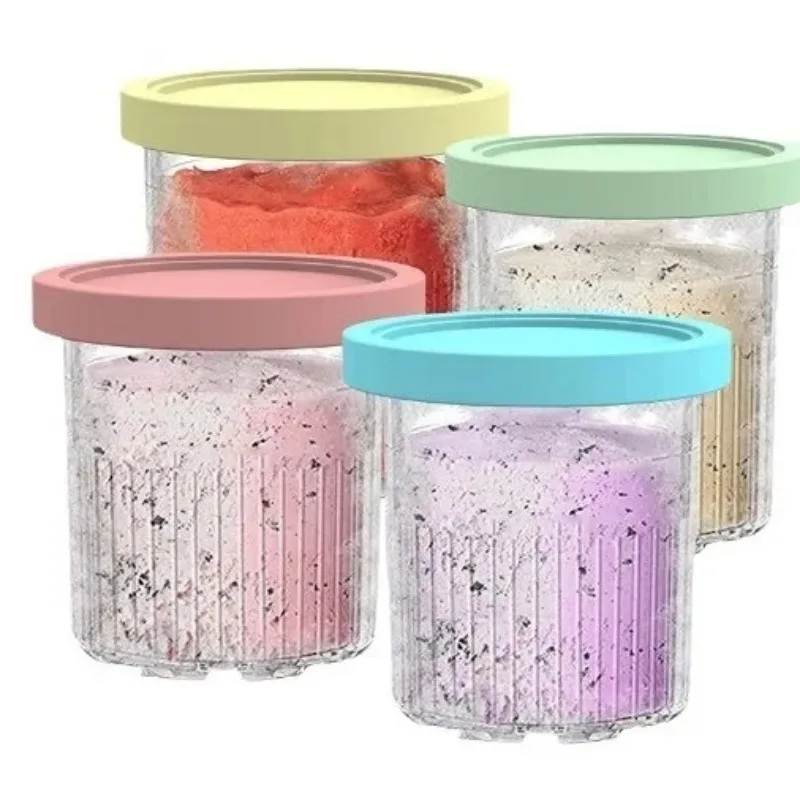 Ice Cream Containers Replacement for Ninjas Creami Pints and Lids 24Oz Cups Creami Deluxe NC501 NC500 Series with Scoops New