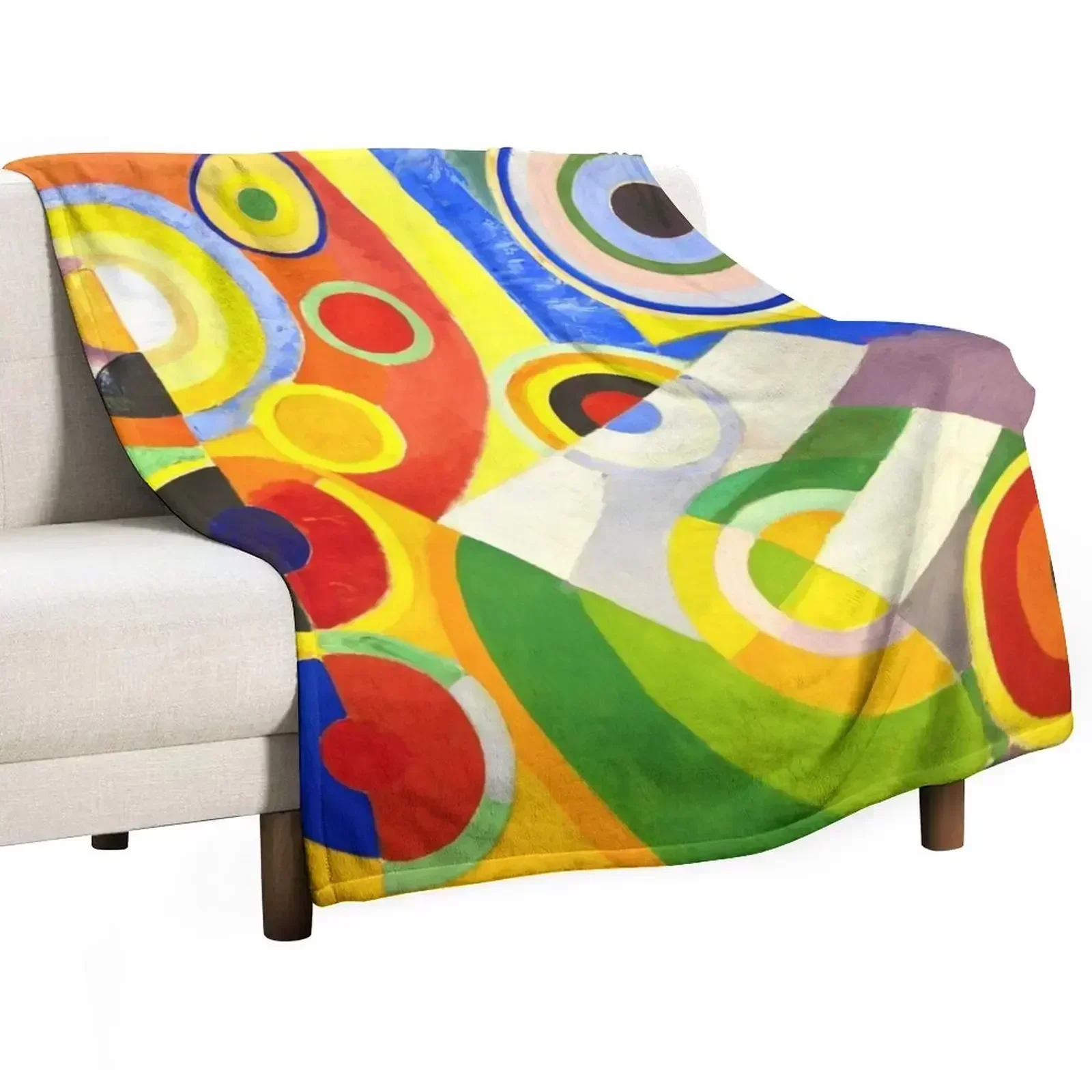 

Robert Delaunay - Rythme, Joie de vivre - Rhythm, Joy of Living Throw Blanket bed plaid Decoratives Softest for sofa Blankets