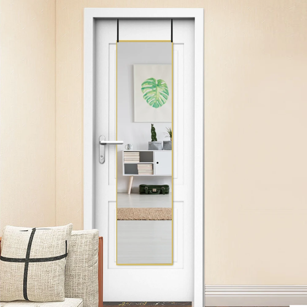 【Lifeideas】Full Length Mirror with Rounded Corners Door Hanging Black Mirror 37x147cm