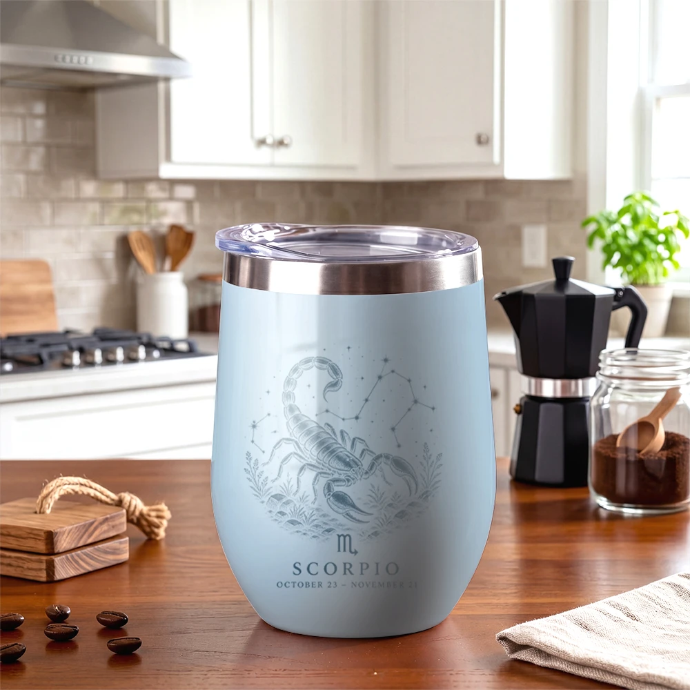 Constellation Totem Vacuum Flasks 1PC 12oz Eggshell Stainless Steel Thermos 360ml Portable Coffee Beer Mug Vacuum InsulatedFlask