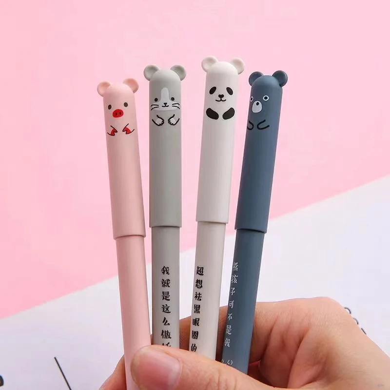 37/57Pcs/set 0.5mm Erasable Gel Pens Animals Panda Erasable Pen Refills Rods Washable Handle School Office Supplies Stationery image 2