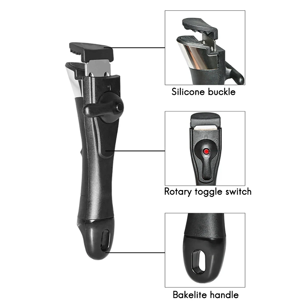 AD33 حار 1 قطعة مقبض عموم العالمي تجهيزات المطابخ استبدال وعاء مقبض Woks كليب مقبض مكافحة السمط مقبض قابل للإزالة