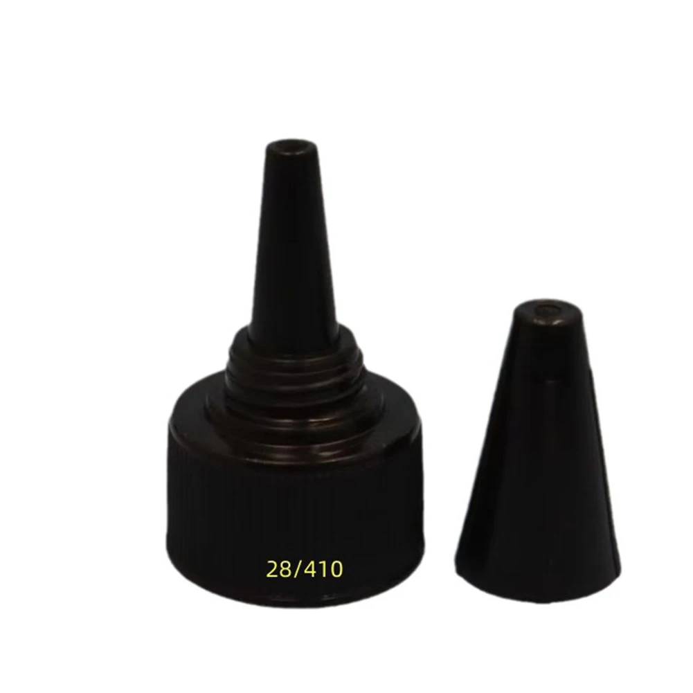 50PCS Plastic Bottle Lid 28/410 Squeeze Bottle Cap Replacement Lids Black Kitchen Dining Bar 5.1*3.1*3.1cm