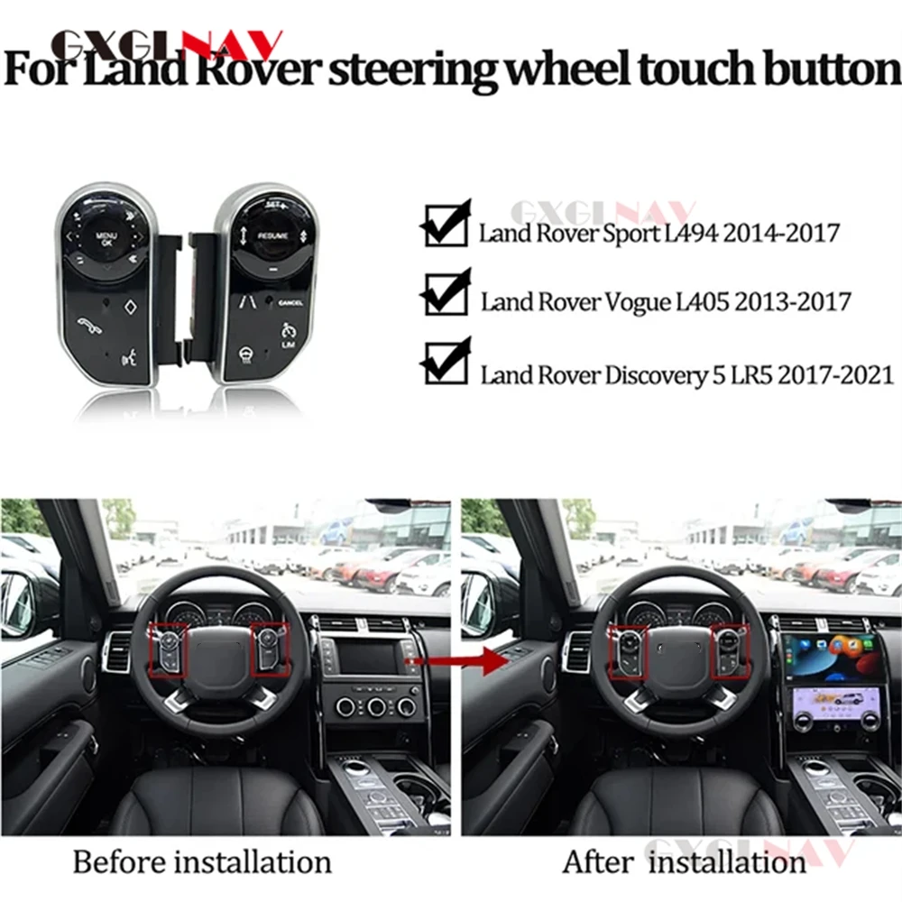 Car Steering Wheel Buttons For Range Rover Vogue L405 Sport L494 For Land Rover Discovery 5 Steering wheel Keys Touch Button