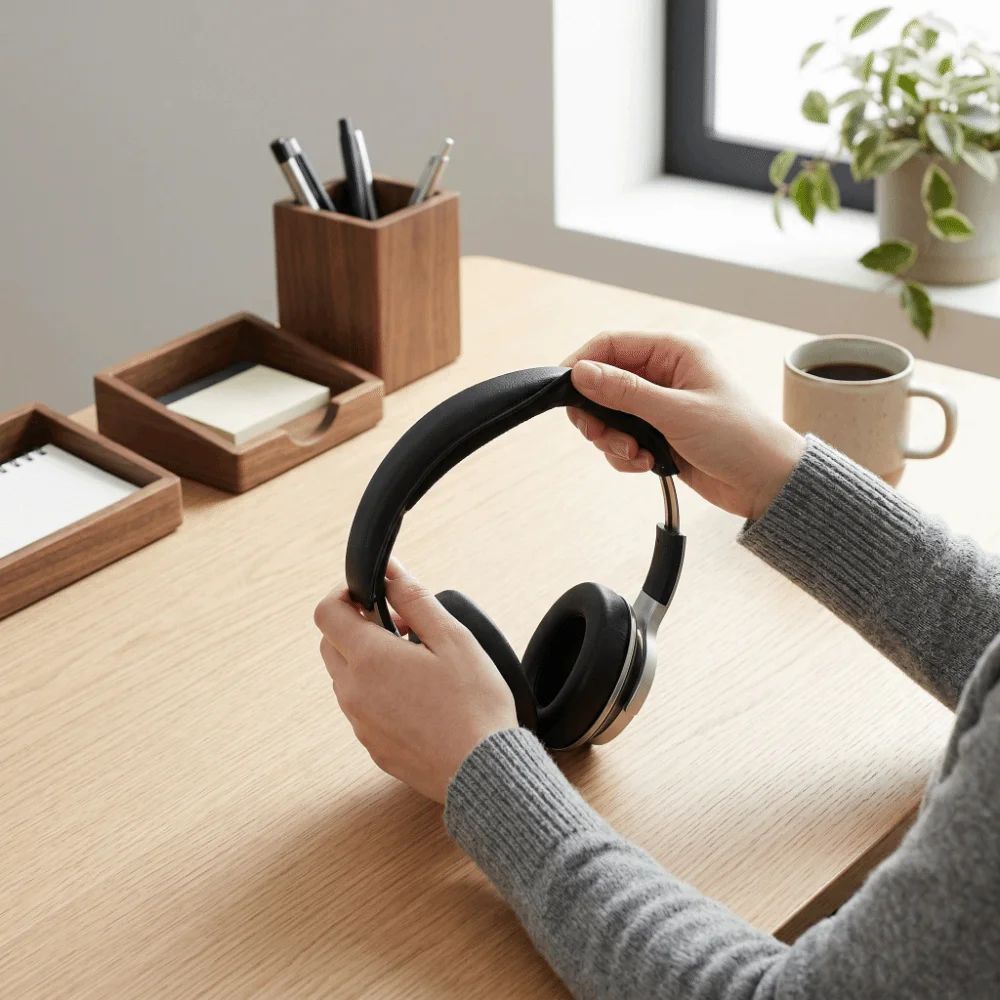 Leather Headphone Headband Pad Comfortable Black Replacement Cushion Headband Cushion for Logitech G930/G430/F450/G231