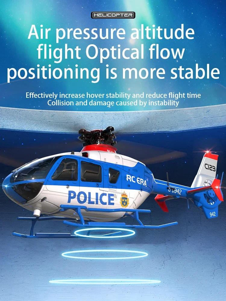 Helicóptero de Control remoto C123, modelo de avión simulado con Canal verdadero, Doble accionamiento directo sin escobillas, seis canales, juguetes de avión