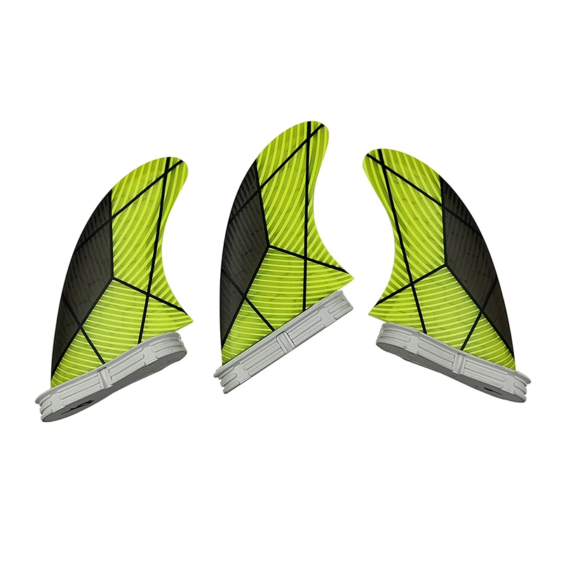 Prancha de Surf Fin M/LTri-fin Set Thruster Surf Fins Honeycomb Fiberglass Quilhas Acessórios Surf Fin Para Peixe/Short Board