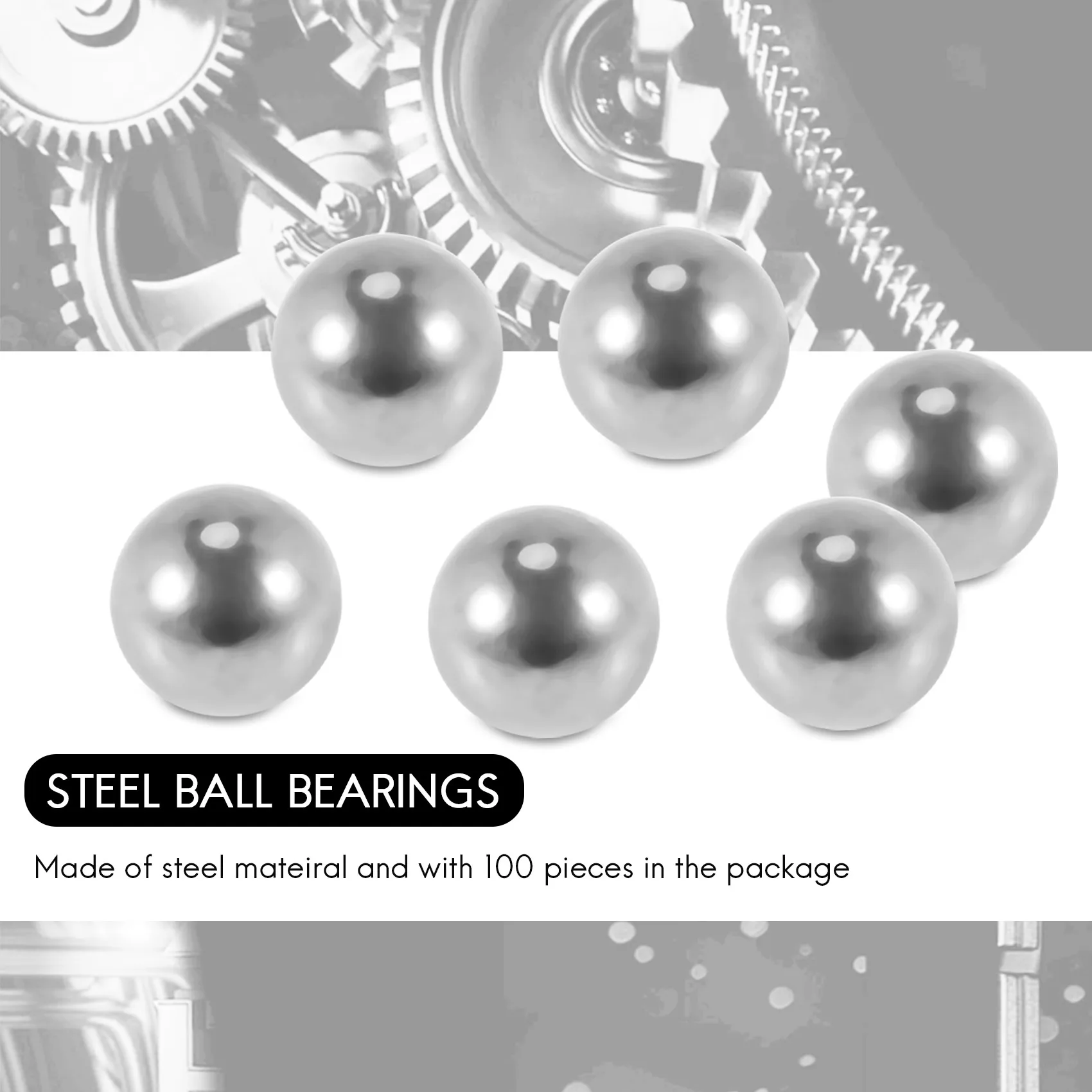 Bike Wheel Bearing Steel Balls Replacement 5mm Diameter 100 Pcs