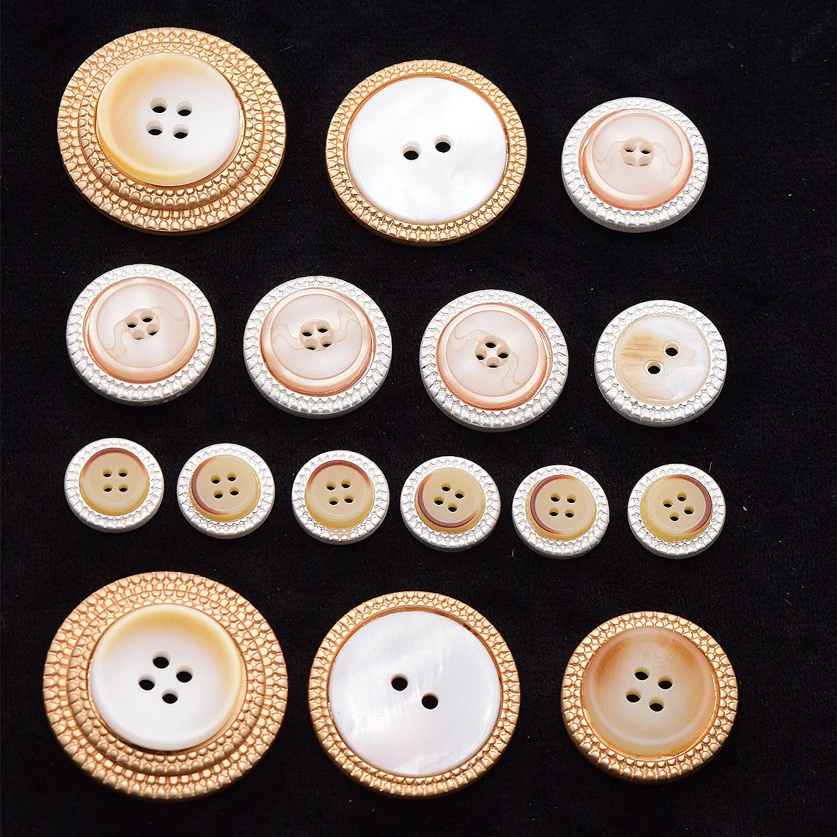 10Pcs Luxurious Resin Frosted Gold Buttons For Sewing Suits Blaze Jackets Mother of Pearl Metal Buttons For Windbreakers Shirts