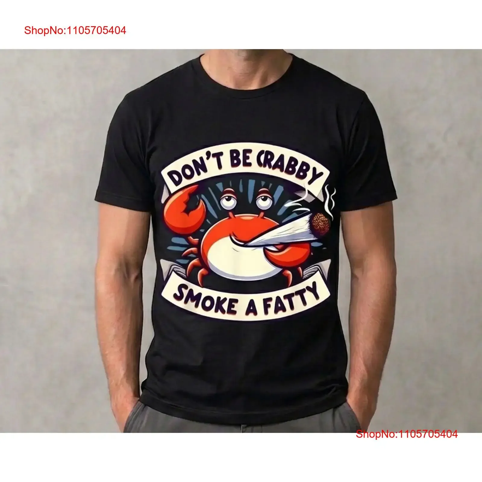 Don t Be Crabby Shirt Humorous Chill Vibes long or short sleeves vintage Washed Breathable Comfortable Stretched streetwear