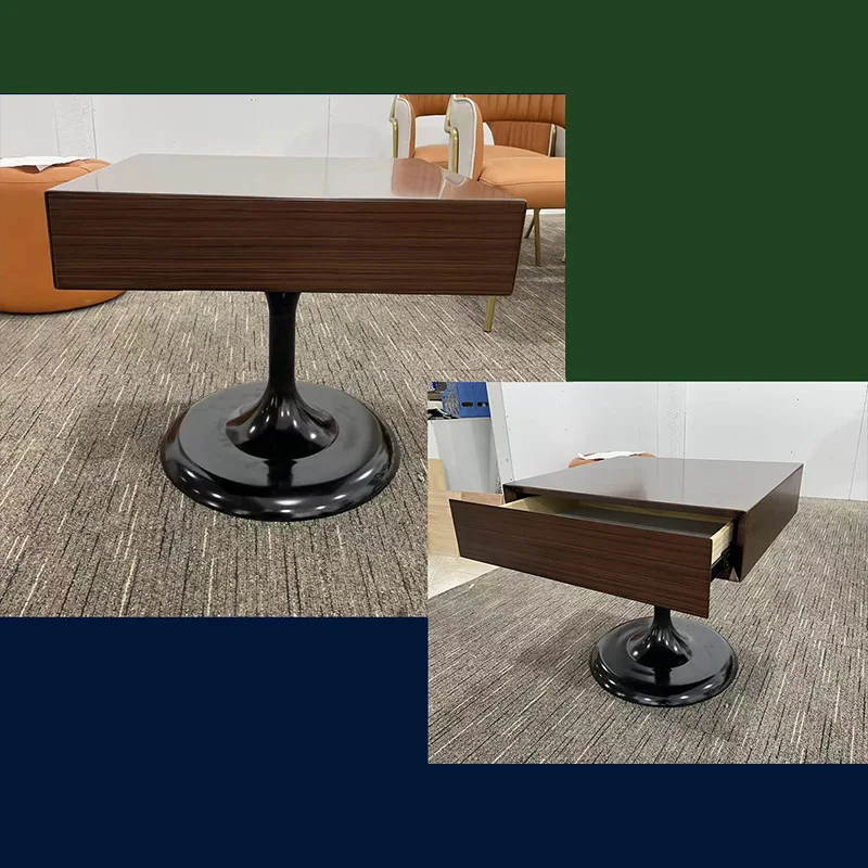 Italian minimalist bedside modern minimalist bedside cabinet, high-end desk writing, model room small coffee table