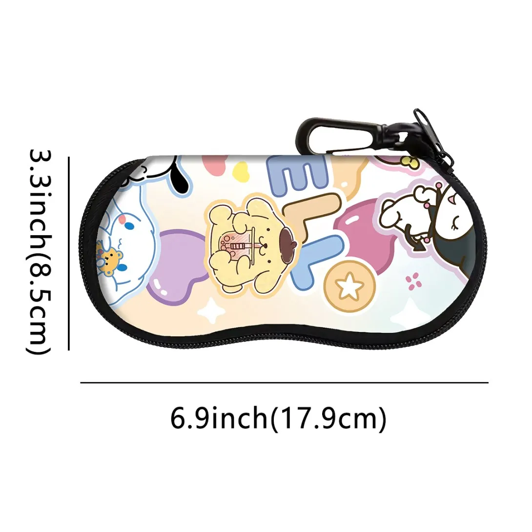 Kawaii Pink Cat Rabbits Glasses Soft Cloth Bags Glasses Case Sunglasses Box Cartoon Zipper Sunglasses Bag Kids Eyeglasses Case