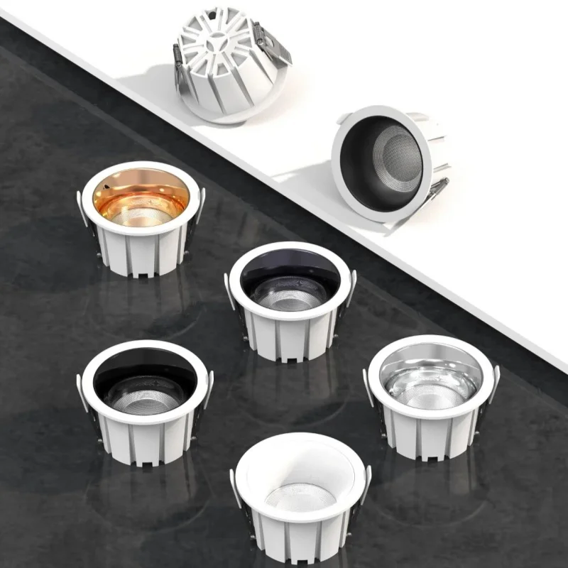 LED Anti Fog Tube Light Embedded Spotlight for Bedroom   Perforated High Luminous Efficiency Household Lighting 55/75/95