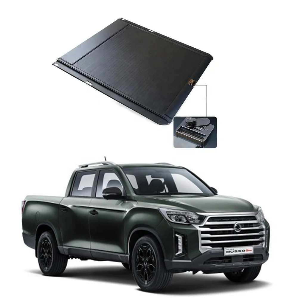 Factory Direct Sales OEM Pickup Password Lock Retractable Bed Cover Waterproof Tonneau Cover Truck for SsangYong Musso