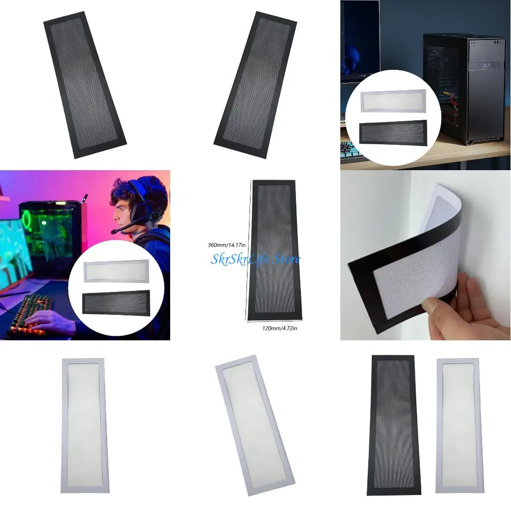 

E65e ПК корпус Dust Mesh Filter 360x120 мм Нейлонопроницаемый пылепроницаемый магнитный пыль.