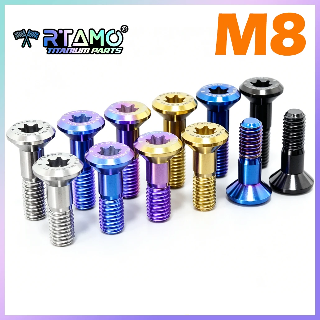 RTAMO Gr5 Titanium Bolts M8X26 M8X30 Countersunk Screw Sprocket Bolt Fit for TKM390/790/890 Motorcycle Modified