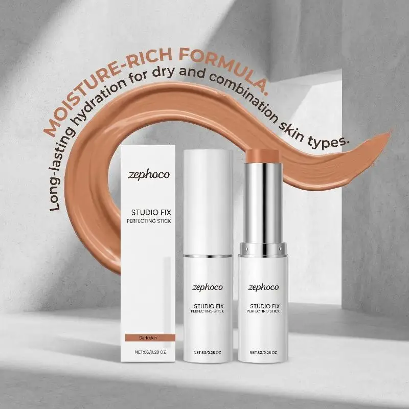 Lightweight Waterproof Foundation Stick for  Skin High Coverage Sweatproof Makeup Beauty Essentials for Travel