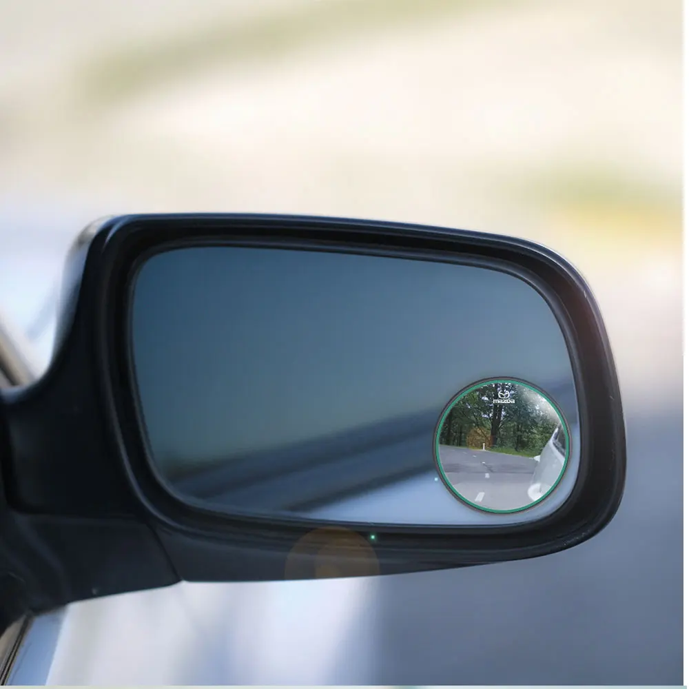 360 Degree Rotable Round Blind Spot Mirrors Auto Rearview Convex Mirror For Mazda CX-3 GJ GL CX-8 MS RX-8 626 Miata Speed 6 MPS