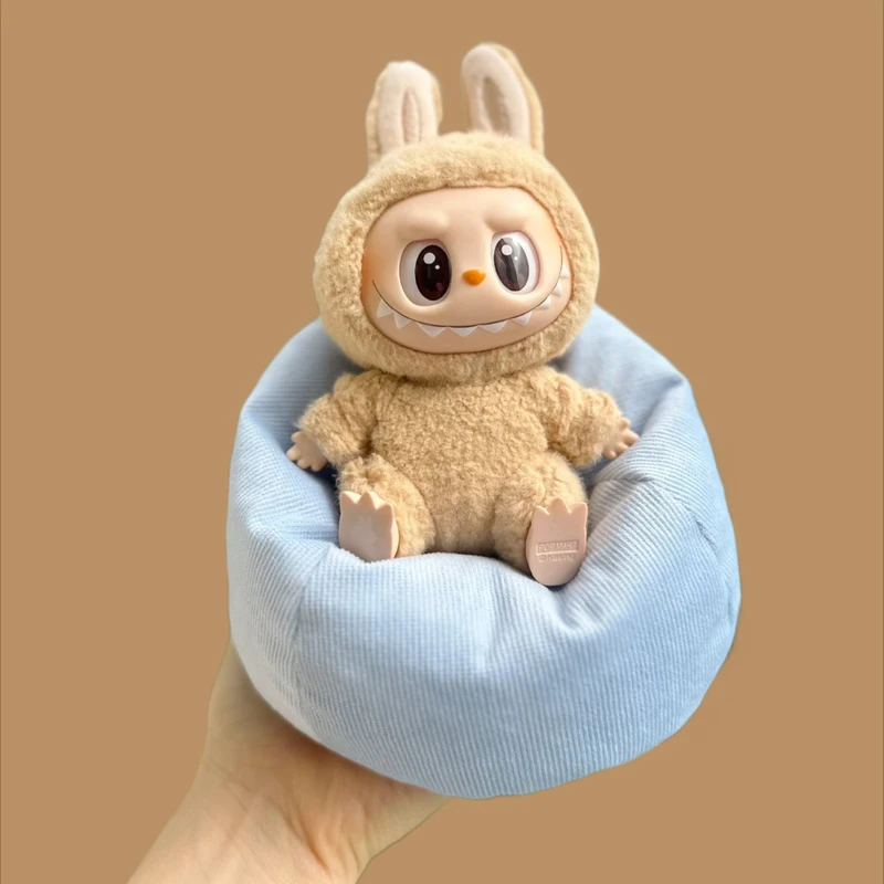 Labubu Divano per bambola per V1 V2 V3 Peluche Divano pigro Accessori di abbigliamento fai da te Divano letto morbido Giocattoli per bambini Regalo di compleanno