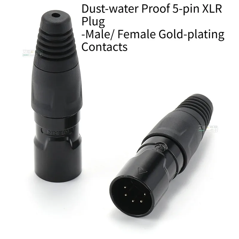 

Neutrik REAN XLR Cable Connector Gold-Plated 5-Pin IP65 Outdoor Waterproof for Microphone and DMX512 Signal Cables XLR Interface