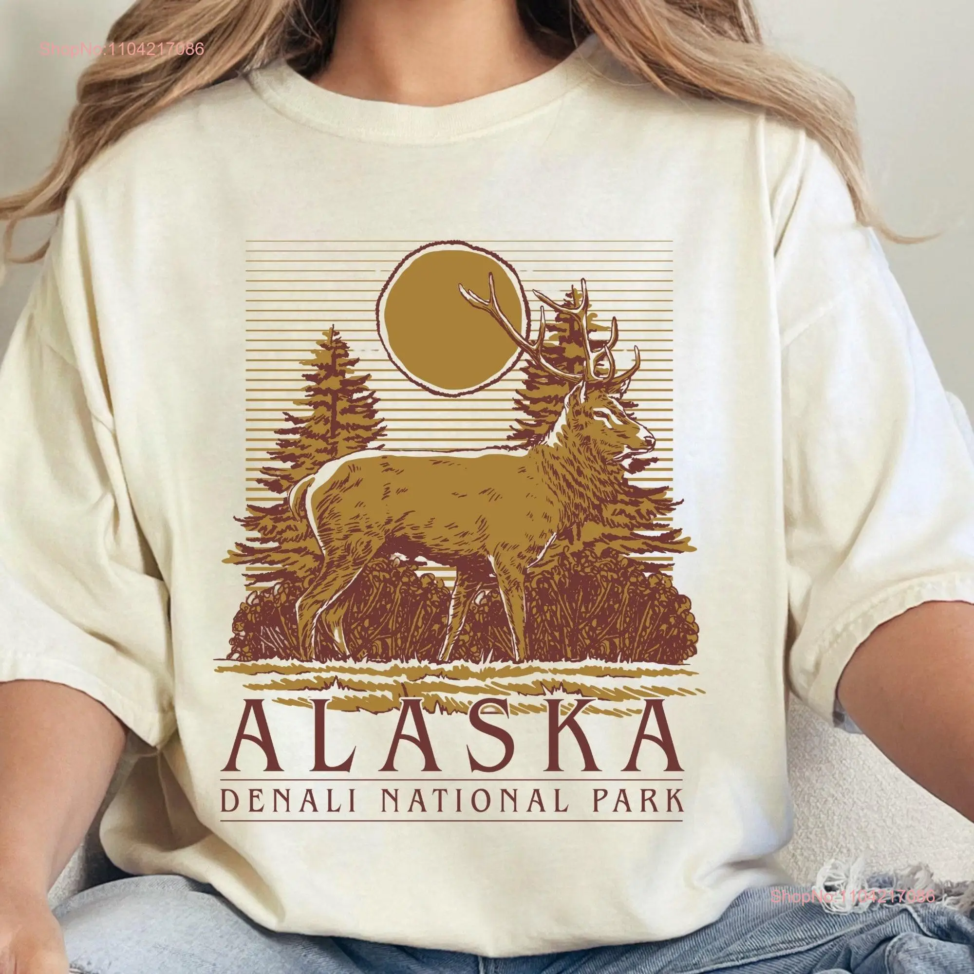 Denali National Park T Shirt Alaska Hiking Souvenir Mountain Camping Adventure Outdoor Nature Lover long or short sleeves