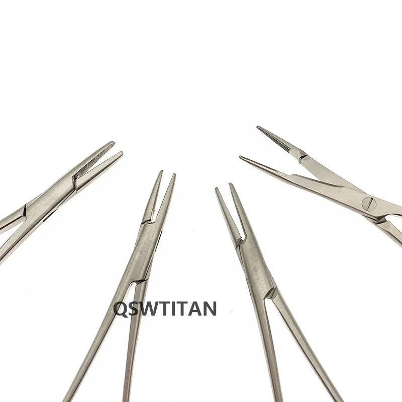 Stainless steel Needle clamp Straight tip pliers Surgical forceps Pet Veterinary  Surgical Instruments Needle Holder