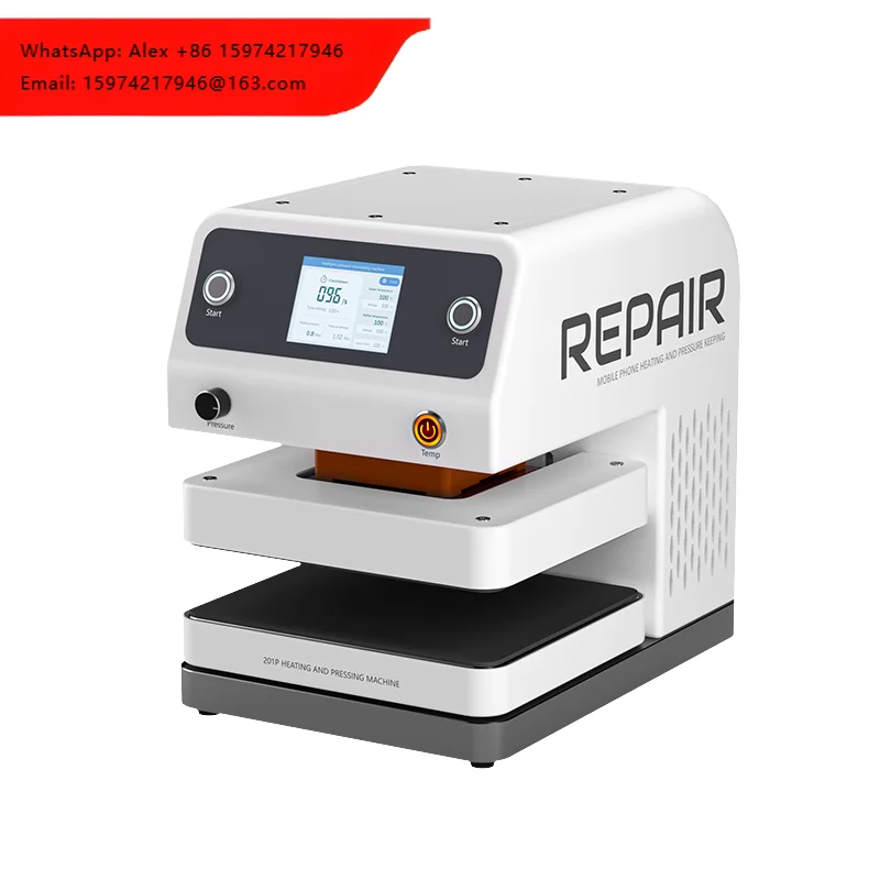 TBK 201P Heating Pressure Screen/Frame/Back Glass Clamping Holding Machine Built In Air Pump For Mobile Phone Fixing Repair Tool