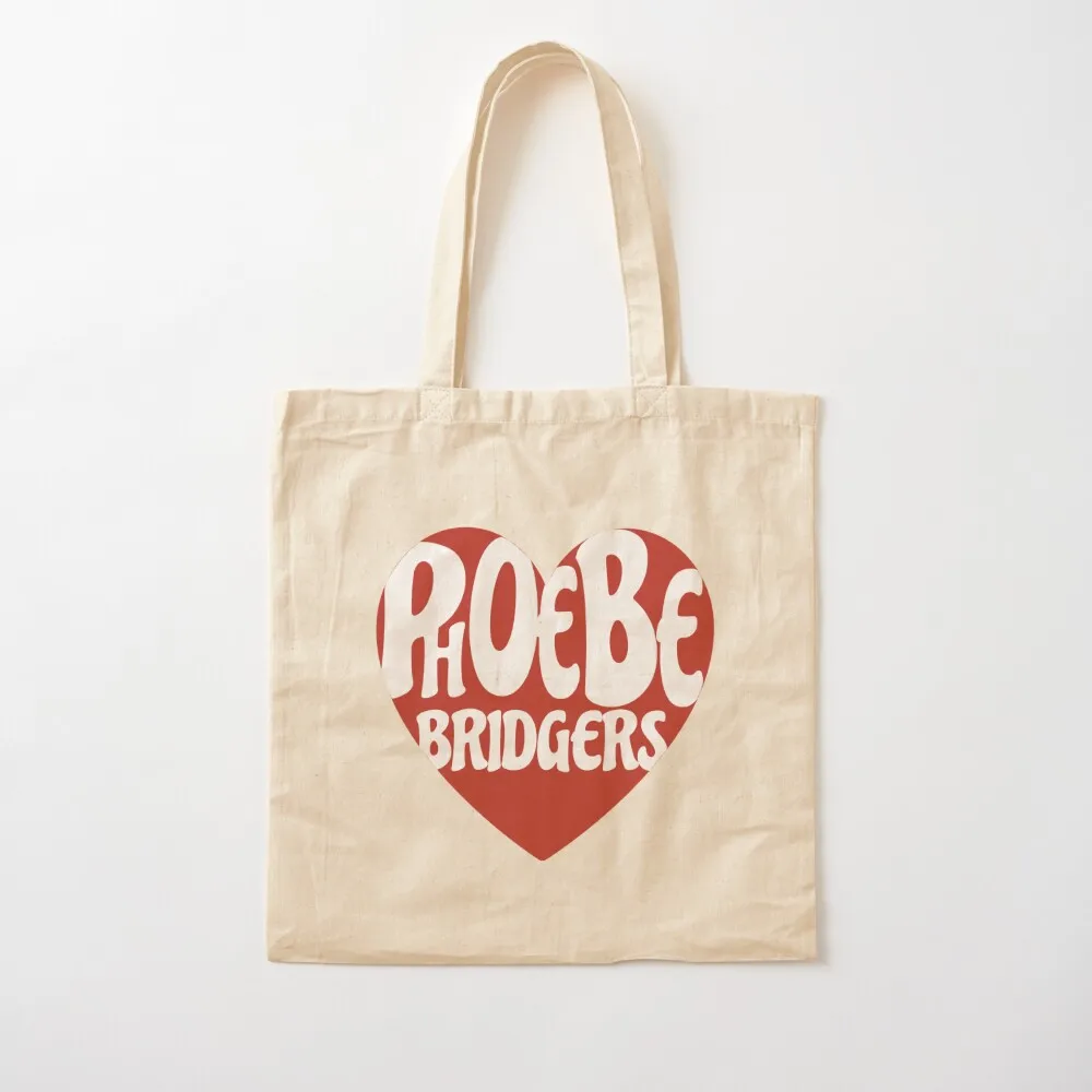 Phoebe Bridgers Logo Heart Tote Bag custom fabric bag Women's shopper bag canvas tote bags Women's shopping