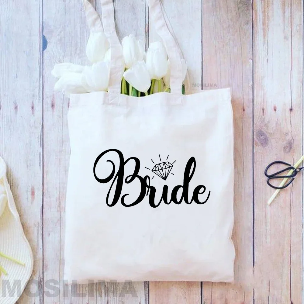 Team Bride Wedding Party Decoration Bag Bridsmaid Gifts Bag Bachelorette Beg Women Shoulder Bag Shopping Bag