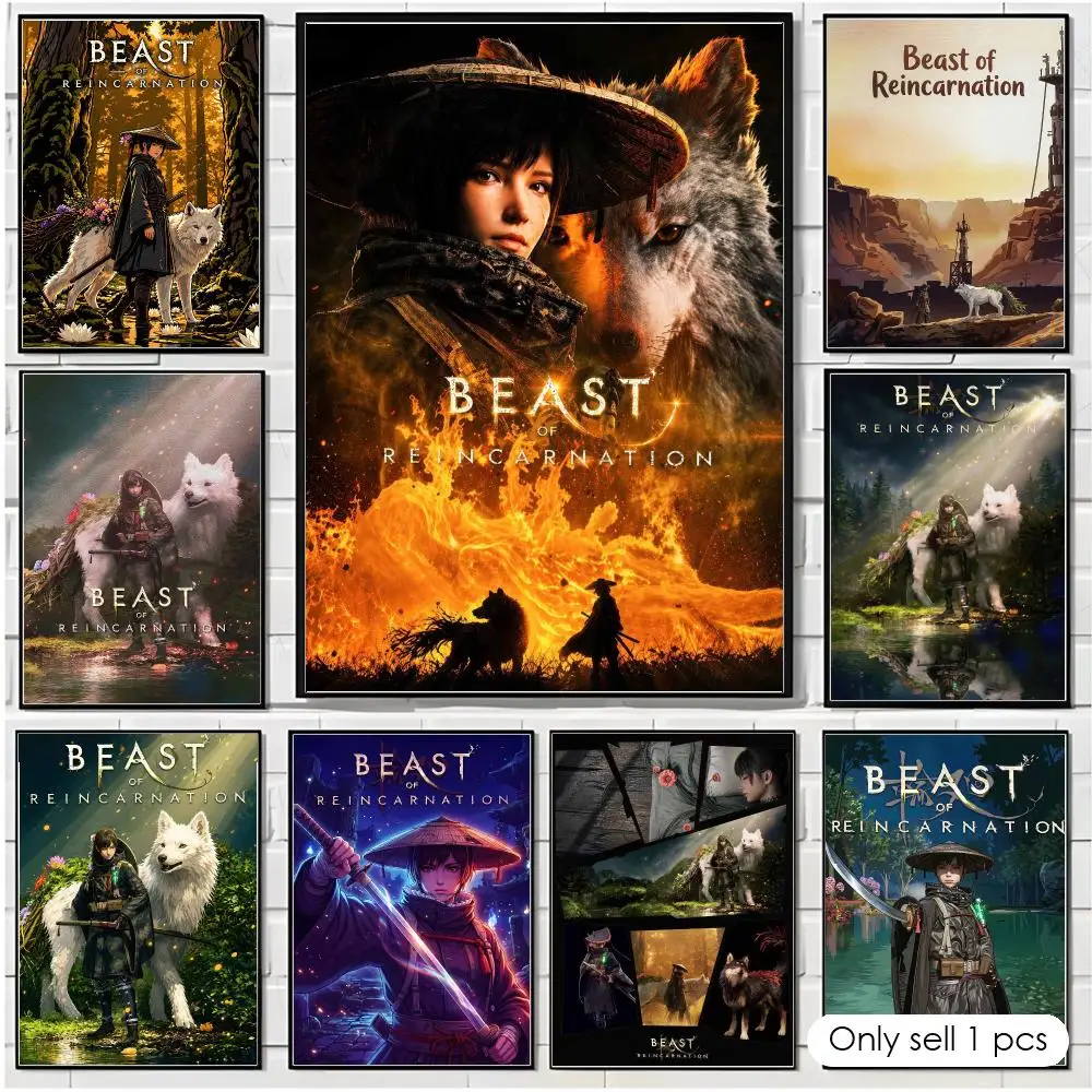 Fantasy Action B-Beast of Reincarnation Poster Modern Minimalist Wall Art for Bedroom Living Room Contemporary Home Decor Gift