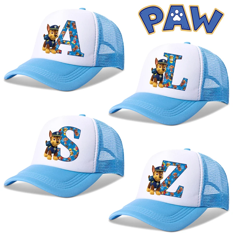 New Paw Patrol Kids Letters Baseball Caps Boys Cartoon Casuals Hat Children Sports Sun Hat Adjustable Peaked Cap Birthday Gifts