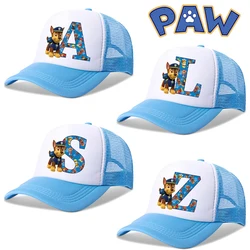 Nueva gorra de béisbol con letras de la Patrulla Canina para niños, gorra informal de dibujos animados para niños, gorra deportiva para el sol, gorra con visera ajustable, regalos de cumpleaños