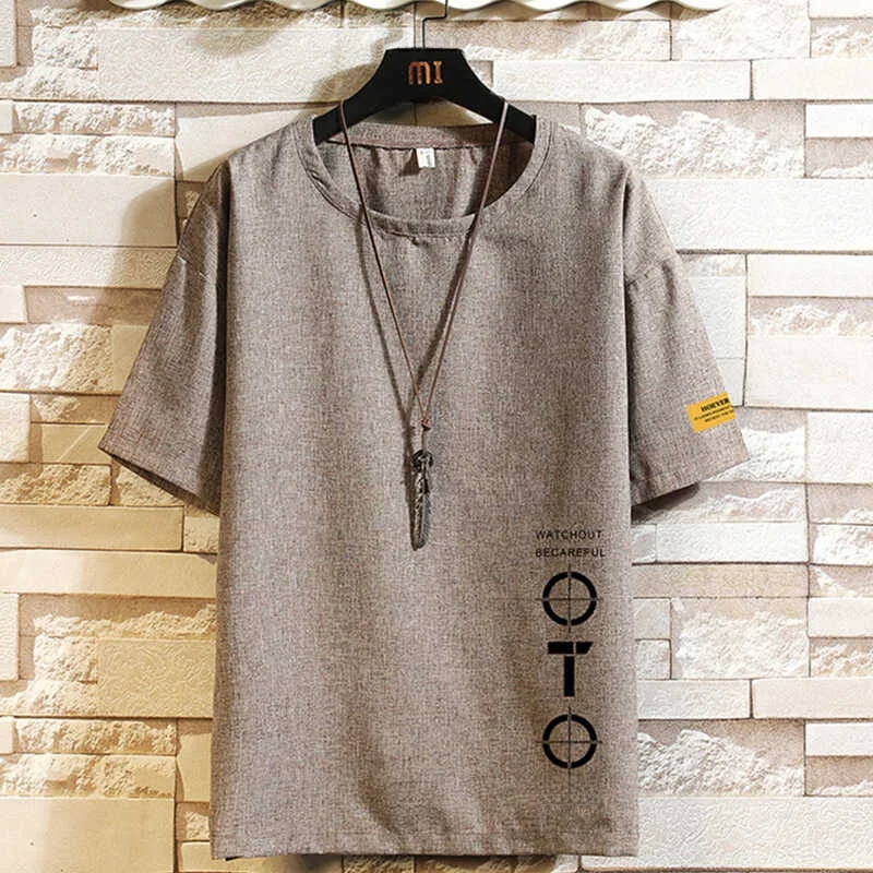 

Футболка Cooling Ice Silk Linen ort Sve, мужская летняя японская футболка большого размера f Sve, модный круглый топ Ne