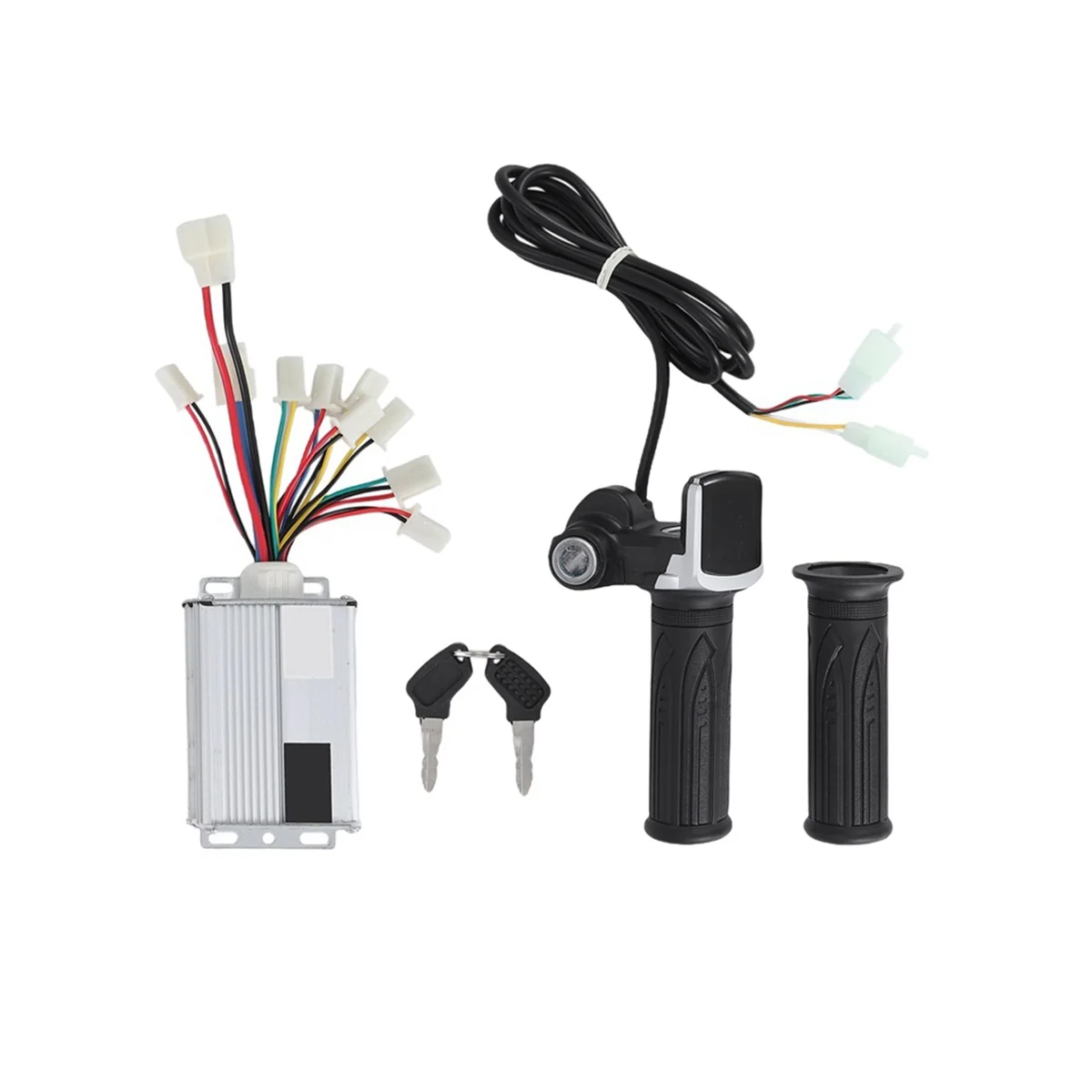 36V 1000W Electric Scooter Brushed Controller Motor+Throttle Twist Grip Kit for Electric Scooter Bicycle E-Bike