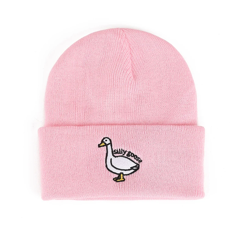 Вязаная шапка с вышивкой, зимняя теплая уличная шапка с черепом для женщин и мужчин, милые морозостойкие аксессуары