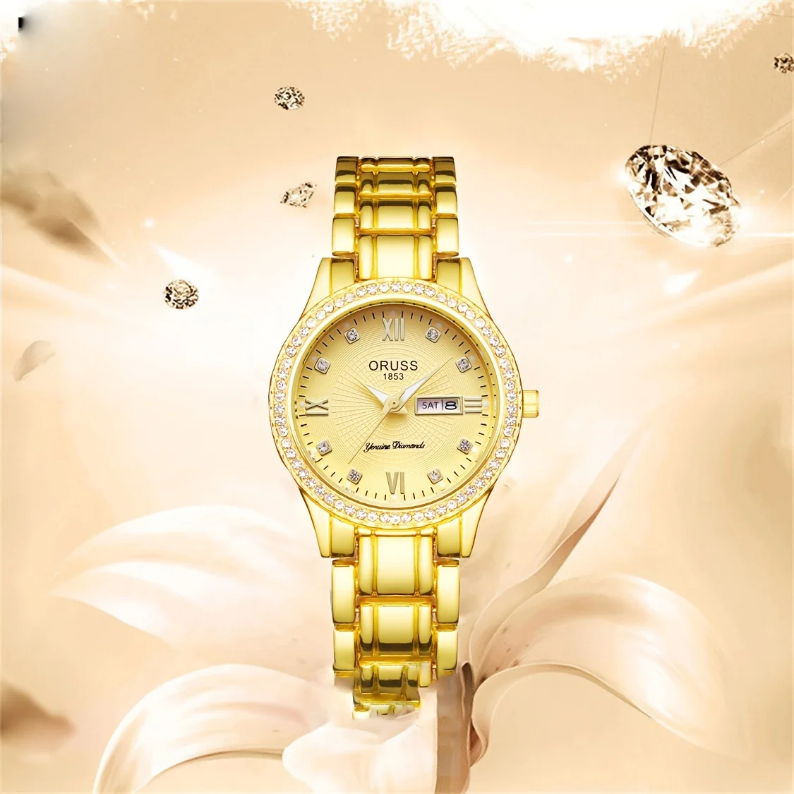 Relógio de calendário feminino clássico, relógio feminino durável, viajante estudantil, relógio feminino de todos os jogos