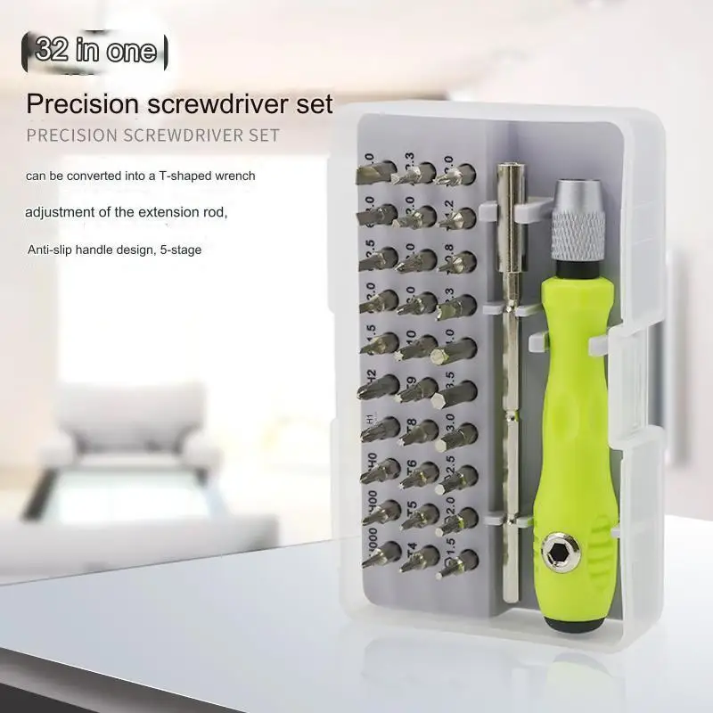 

32 In 1 Multifunction Screwdriver Set Professional Magnetic Bits Screw Driver Mini Tool Case For iPhone Mobile Camera Watch PC