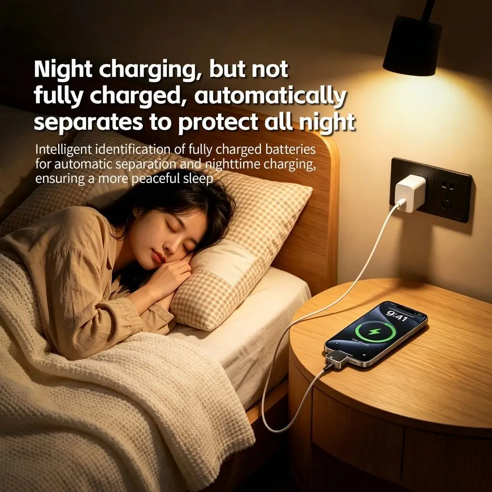 

Auto Disconnect Auto Stop Charging Adapter Overcharge Protection Auto Power Off Smart Charging Cut-off Adapter Type-C