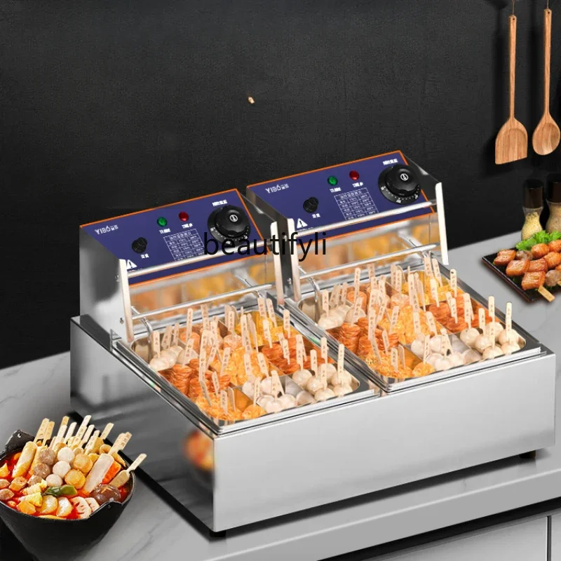 yj24 Donut Fryer Machine Commercial Stall Snack Good Smell Stick Spicy Hot Noodle Cooking Convenience Store Jiugongge