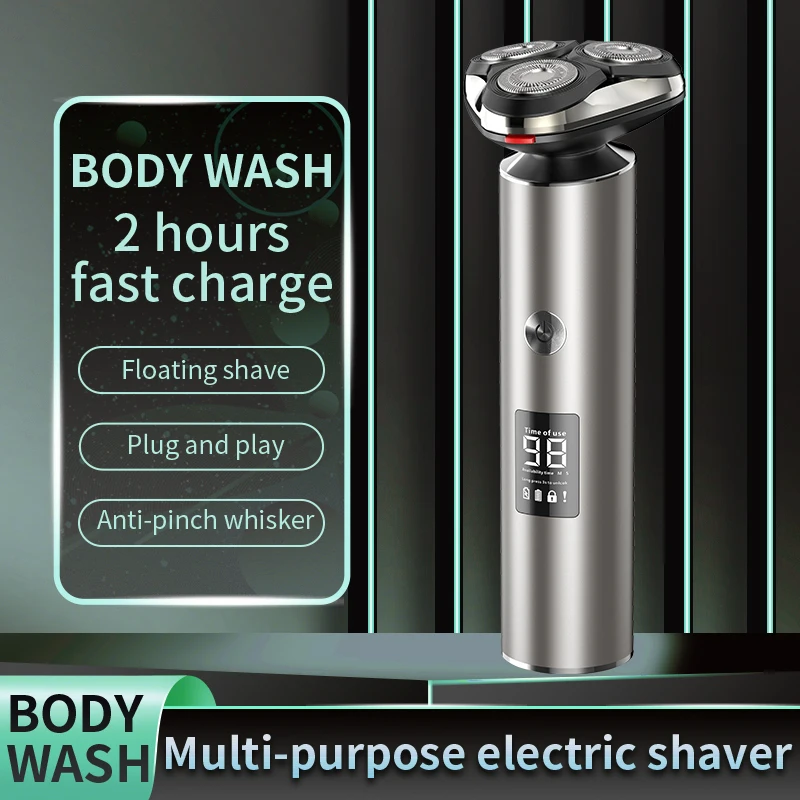 ماكينة حلاقة كهربائية جديدة للرجال ماكينة حلاقة كهربائية قوية لللحية ماكينة حلاقة نظيفة محمولة قابلة لإعادة الشحن مقاومة للماء ماكينة حلاقة للشعر #4