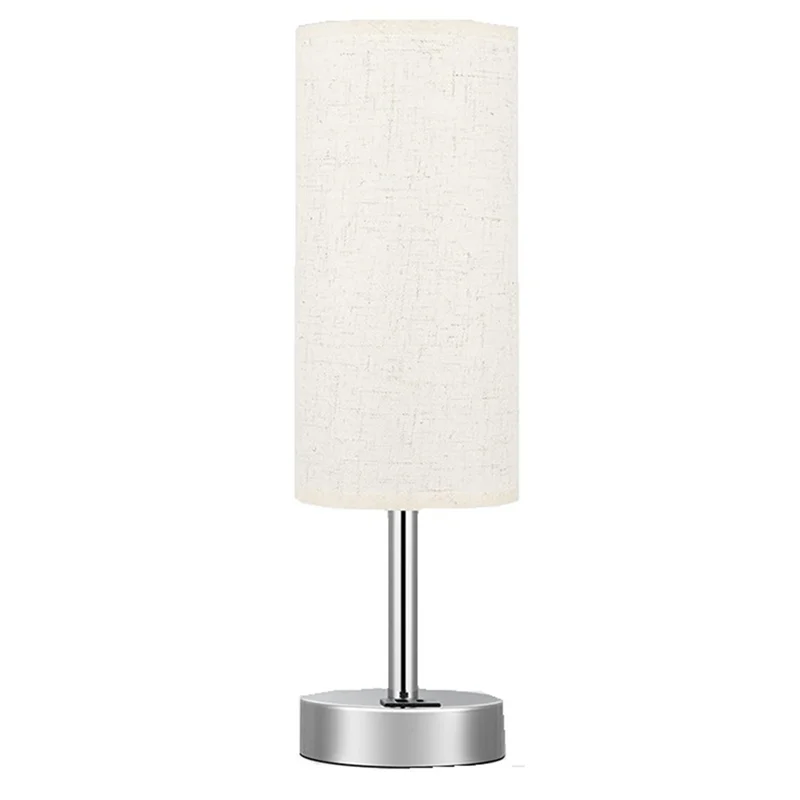 

ABUP-2X Bedside Table Lamp Touch Control Writing Lamps With USB-C USB-A Charging Port USB Lamp Lampshade Study EU Plug