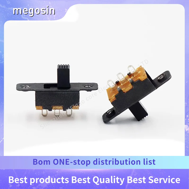 10pcs/lot SS-12F16 2-position toggle switch 3-pin toy story power sliding switch with ears and threaded holes
