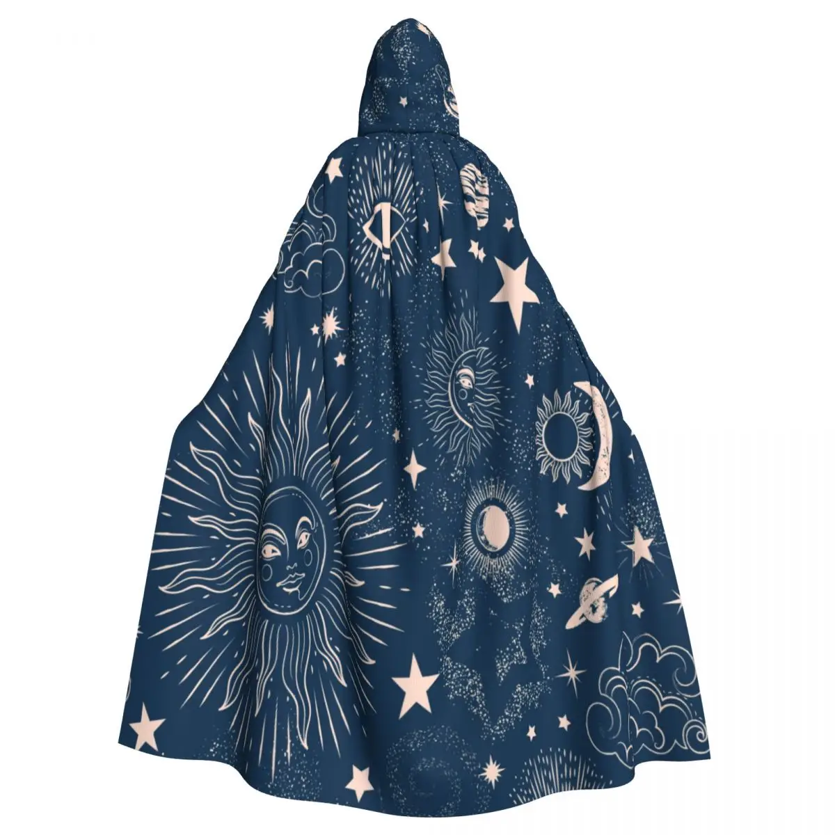 

Adult Cloak Cape Hooded Space Galaxy Constellation Zodiac Star Medieval Costume Witch Wicca Vampire Elf Purim Carnival Party