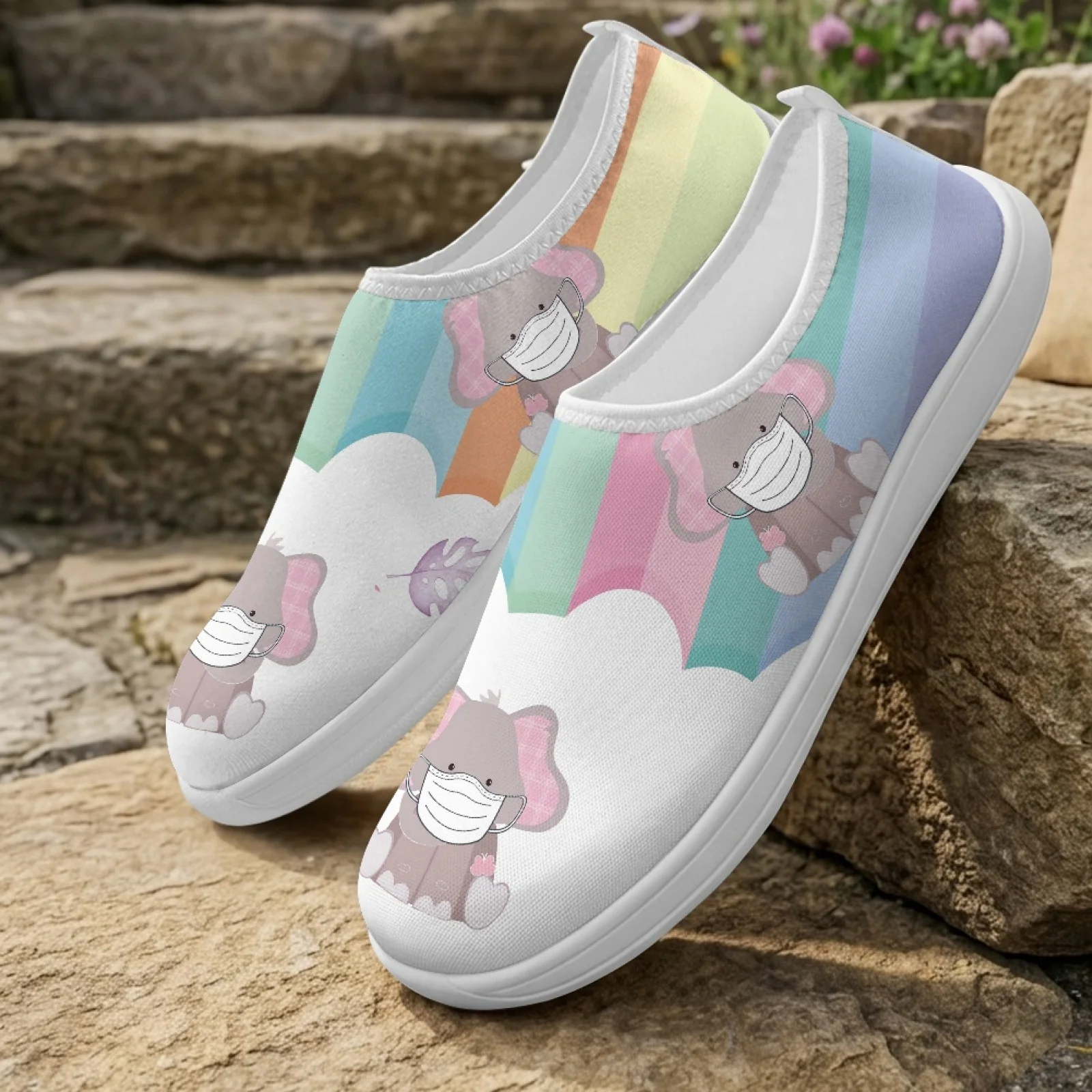 XIXIRIMIDO Slip-on Wide-toed Shoe Nurse Shoes Men's Sneakers and Casual Shoes Zapatillas de Mujer Tenis Feminino Elephant Cub