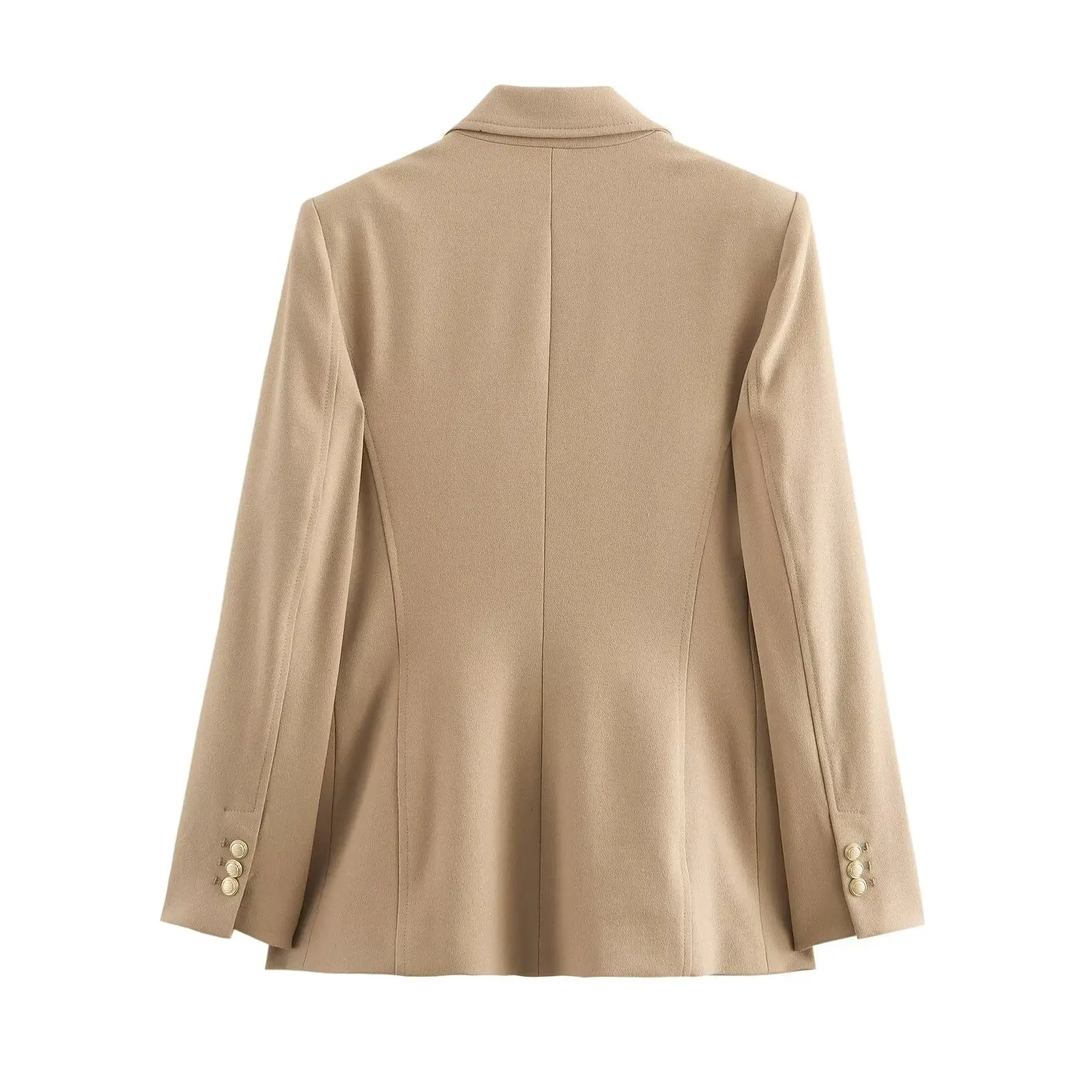 سترة RARA ربيعية جديدة للسيدات غير رسمية متعددة الاستخدامات مع وسادات كتف بقصة ضيقة وأكمام طويلة مع أزرار ذهبية