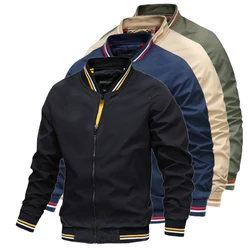 Chaqueta Bomber para hombre, cortavientos informal, abrigo de béisbol para piloto, chaquetas del ejército, ropa de vuelo de carga para hombre, primavera, otoño