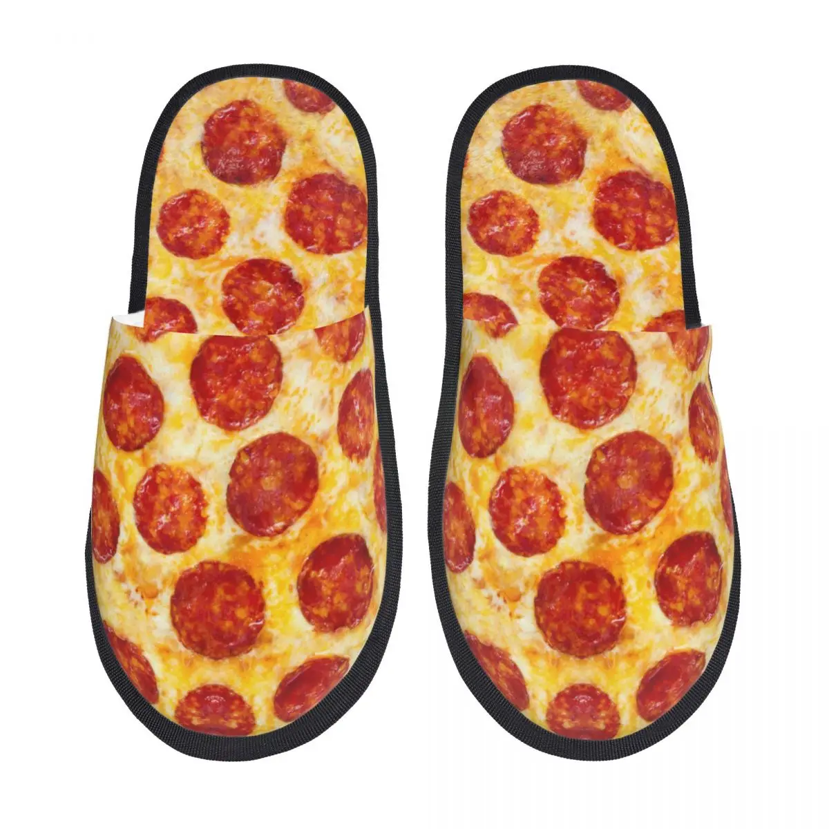 Plush Indoor Slippers Pepper Pizza Warm Soft Shoes Home Footwear Autumn Winter