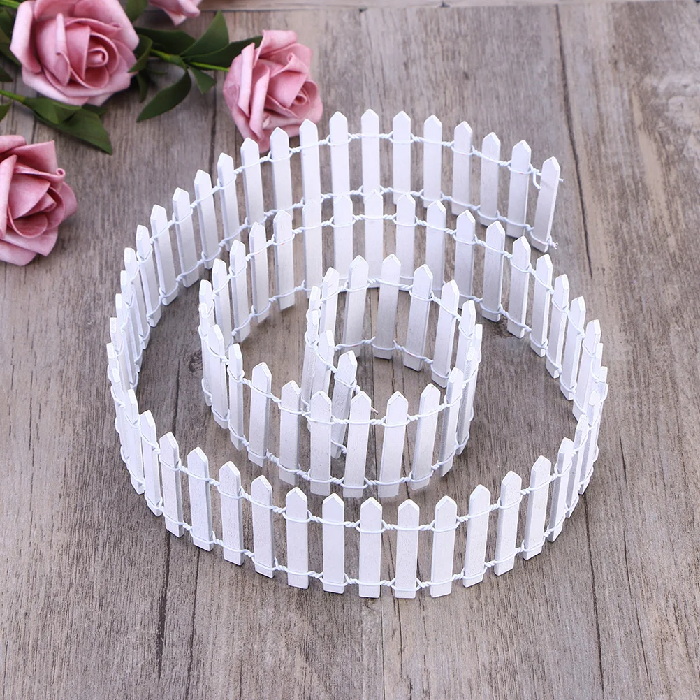 4 pezzi recinzione in miniatura decorazione mini recinzione da giardino in legno per micro paesaggio piante grasse in vaso fai da te albero di Natale ornamento per la casa degli uccelli